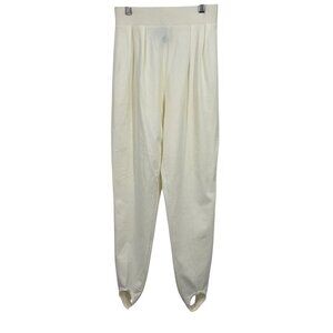 Hunt Club Women White Stirrup Pants Medium M Vintage 90's Cream Made USA NWT New